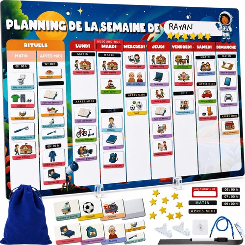 Semainier enfant magnetique - semainier,