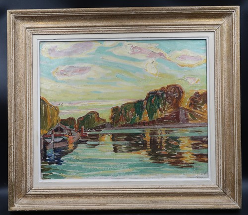 Penture tableau ancien paysage - penture,