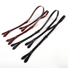 Bretelles de ceinture en cuir véritable marron noir H Y dos bout de bouton