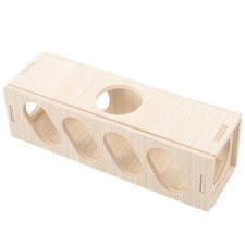  Tunnel de Hamster en bois naturel, cachette, jouet d'exploration de l'habitat