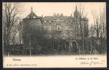 CPA Chimay, Le Château vu du Parc 