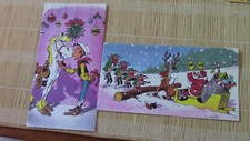 MORRIS LUCKY LUKE 2 GRANDES CARTES POUR VILLAGES REINE FABIOLA ANNEES 80