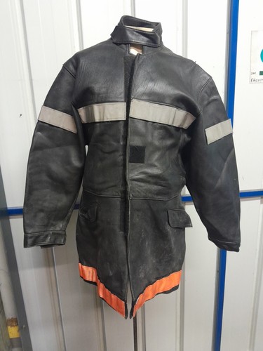 Veste cuir pompier feux - pompier,