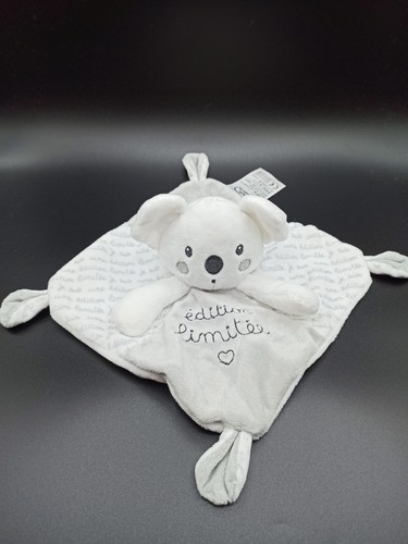 Doudou koala blanc - gris,