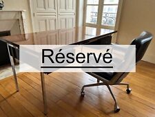 Bureau Florence Knoll  Palissandre / Chromes / laque noire