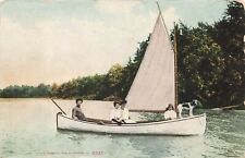 Yachting Sur Le Lac Winnebago, Fond Du Lac WI, Voilier Avec Chien Carte Postale