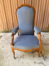 Fauteuil Voltaire ancien en bon état du 19ème siècle, noyer et 4 positions.