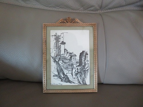 Ancien cadre photo laiton - ancien, en