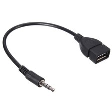 Adaptateur câble prise jack audio 3.5 mm à USB femelle clé USB Udisk autoradio