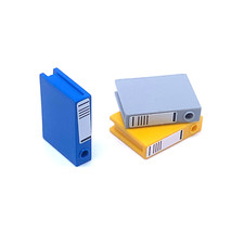 PLAYMOBIL * VILLE * Lot 3 Classeurs Bleu Jaune Gris La Poste 4400 4264 4324 5182