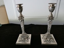 paire bougeoir argent