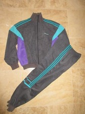 Survêtement ADIDAS CHALENGER vintage tracksuit VENTEX 80's gris anthracite L