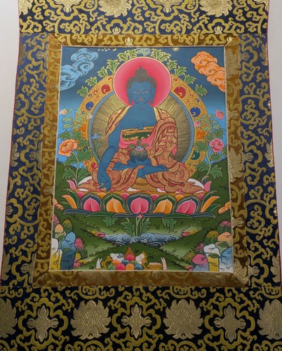 Tibet thangka peinture bleu - tibet.,