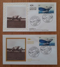 Lot 2 enveloppes 1er jour Soie