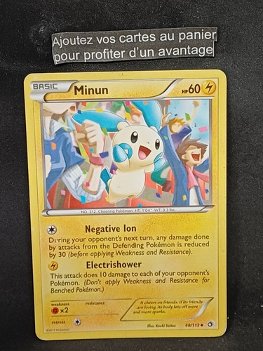 Carte pokémon minun - pokémon,