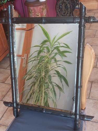 Miroir bambou bois - en, peint