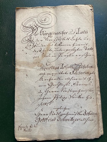 Ancien document kahla de - ancien,