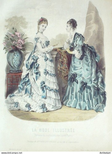 Gravure mode illustree 1873 - 1873, #