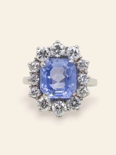Bague marguerite or blanc