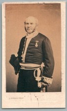 CDV 1870 Académicien uniforme Haut fonctionnaire à identifier Photo Bureau Paris