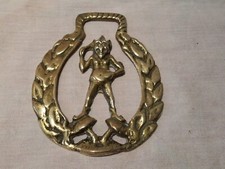 Décoration Harnais de cheval En laiton cercle de tête de Lutin moulé vintage