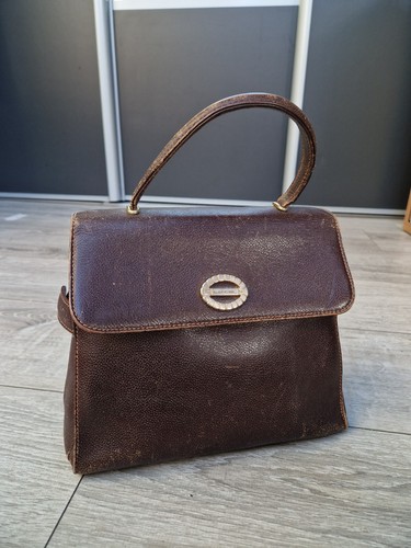 Sac main lancel cuir - à, marron