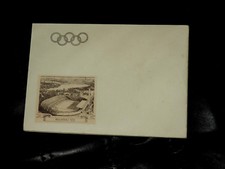 Jeux olympiques helsinki 1952 enveloppe remise aux sportifs pour leur courrier 