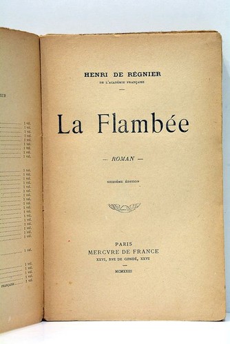 Henri régnier flambée - henri, de