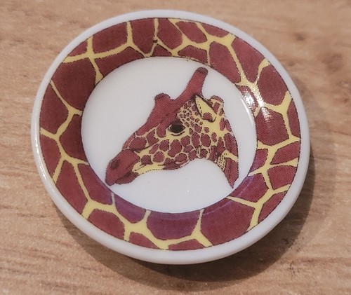 Fève assiette girafe - fève, "girafe"