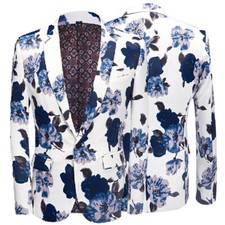 Hommes Fleur Imprimé Costume