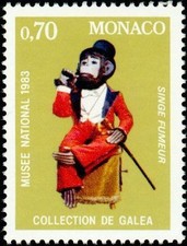 MONACO N° 1379 "AUTOMATES DE LA COLLECTION GALEA, SINGE FUMEUR"NEUF xxTTB