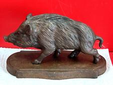 Rare Sanglier des Ardennes fonte de fer, Chasse - 19 x 11 x 9 cm - 2,3 kg