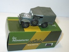SOLIDO, camion militaire 4X4 Dodge WC 52 avec drapeau USA + boite