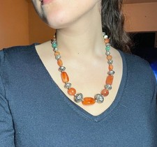 Collier artisanal cornaline &