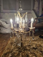 Une Girandole Bronze Pampilles Cristal