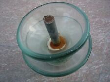 Ancien ISOLATEUR EDF en VERRE ,Déco LOFT,INDUSTRIEL ,∅ 18 cm