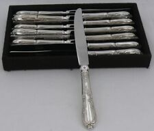 Sfam Bien Aimée 12 couteaux de table métal argenté excellent état style Louis XV