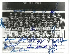 1979 World Series Champion Pirates Autographed 8 x 10 JSA