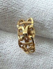 Boucle d'oreille unique en or massif 18 carats - clous - chaine d'ancre