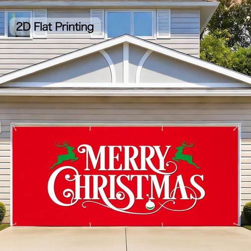 Merry christmas garage door - garage,