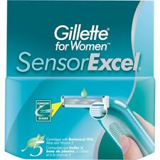 Pack 5 Lames GILLETTE SENSOR EXCEL Pour Elle Lot Cartouche de Rasoir FEMME Women