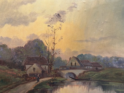 Ancienne huile sur toile