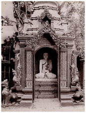 Philip Klier, Burma (Myanmar), Scene on the Shwedagon Pagoda vintage albumen pri
