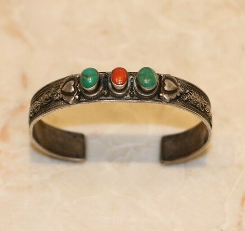 Bracelet ancien argent - bracelet, en