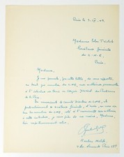 MELIK Rouben. Lettre