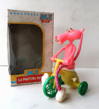 La Panthere Rose Tricycle Soft Vinyl Wind Up 12,5Cm MI Mecanica Ibense 1984 MIB