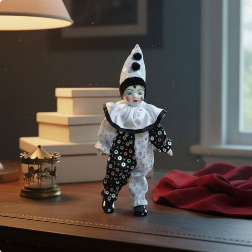 Poupée clown porcelaine - poupée, en
