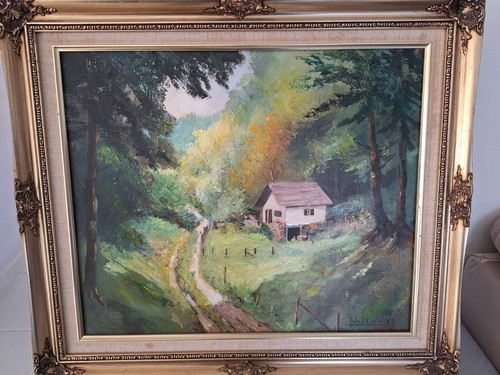 Peinture ancienne hst paysage - ancienne,