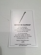 CARTE BÂTON DE GANDALF PIÈCE DÉTACHÉE MONOPOLY LE SEIGNEUR DES ANNEAUX