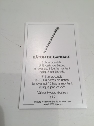 Carte bâton gandalf pièce - de,